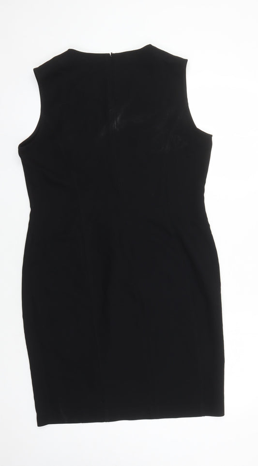 Linea Women's Black Sheath Dress Size 16