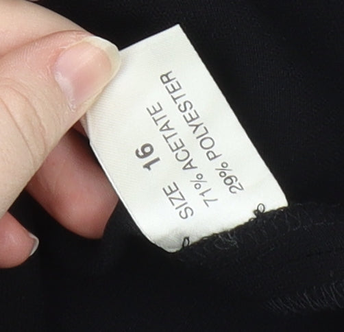 Linea Women's Black Sheath Dress Size 16