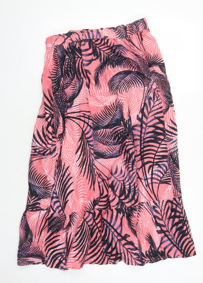 Marks and Spencer Women's Pink Floral Midi Skirt