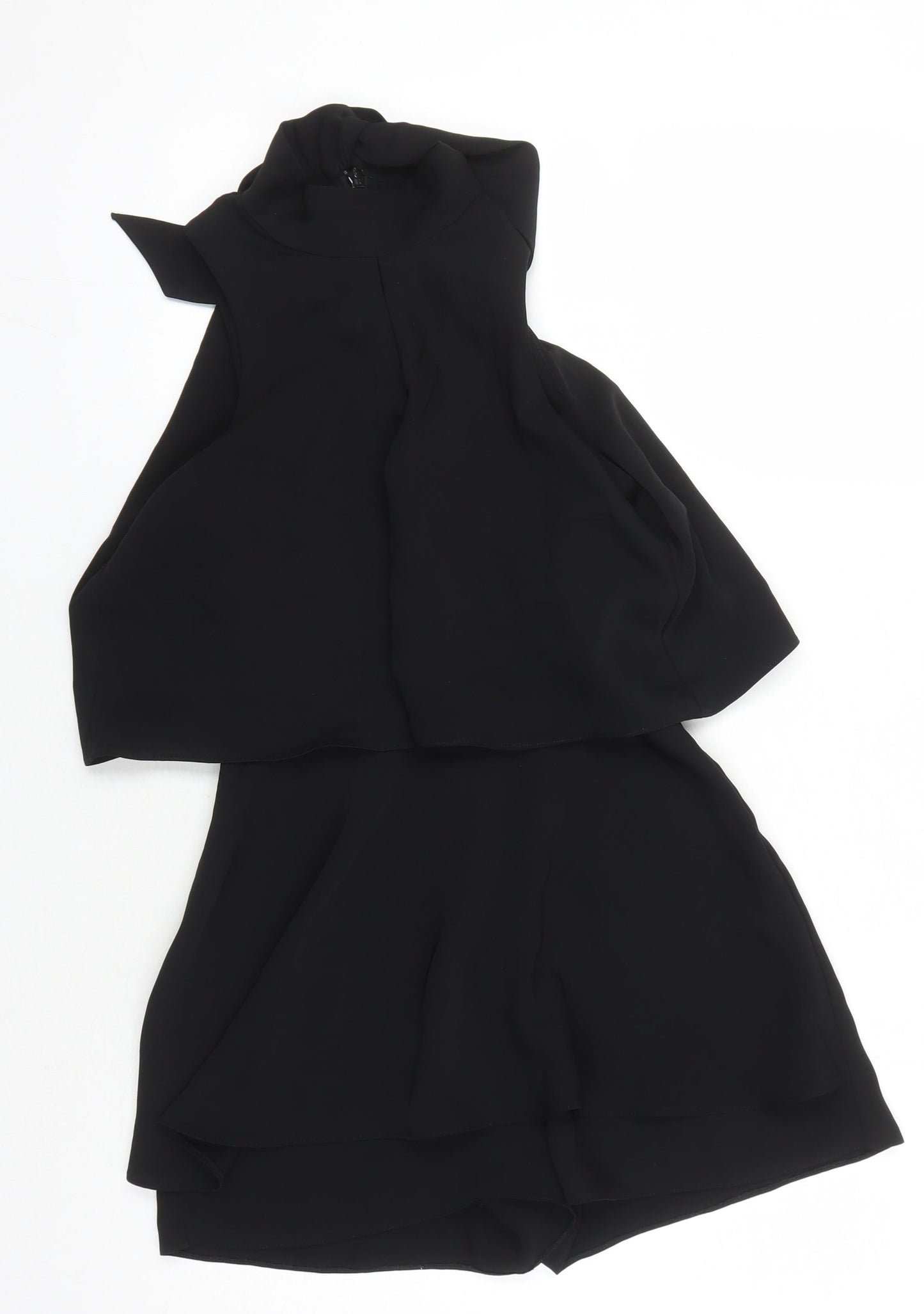 River Island Women's Black Sleeveless Playsuit Size 6