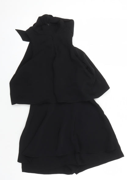 River Island Women's Black Sleeveless Playsuit Size 6