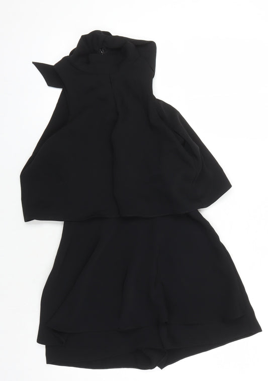 River Island Women's Black Sleeveless Playsuit Size 6