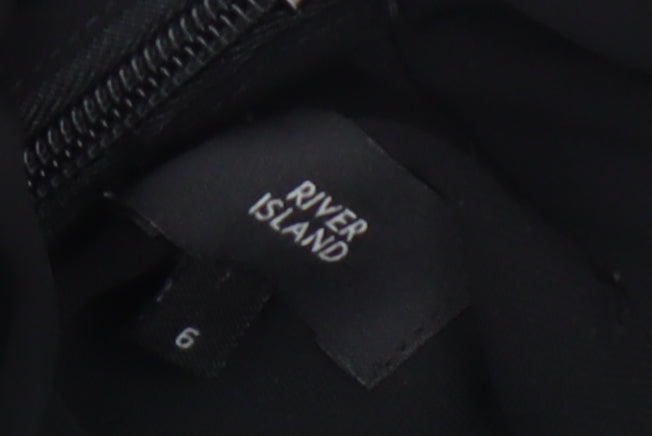 River Island Women's Black Sleeveless Playsuit Size 6