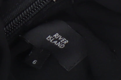 River Island Women's Black Sleeveless Playsuit Size 6