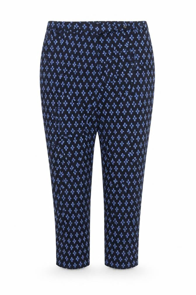 Womens UK Size 14 La Redoute Regular Fit Cropped Blue Trousers