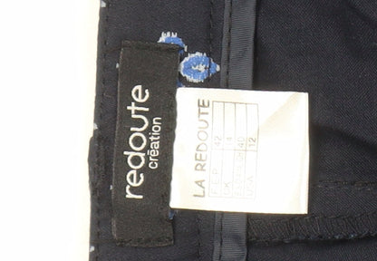 Womens UK Size 14 La Redoute Regular Fit Cropped Blue Trousers