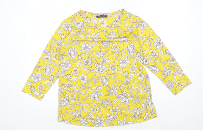 Marks and Spencer Women's Yellow Floral Tunic Size 12