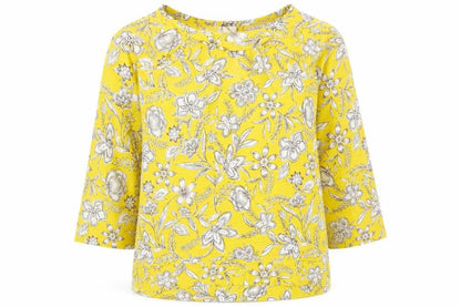 Marks and Spencer Women's Yellow Floral Tunic Size 12