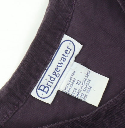 Bridgewater Women's Purple Corduroy Jumper Dress Size 10