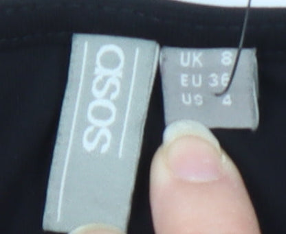 ASOS Women's Black Shift Dress Size 8