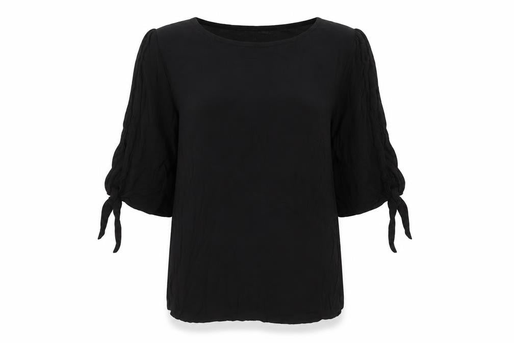 Womens UK Size 10 H&M Black Basic Blouse