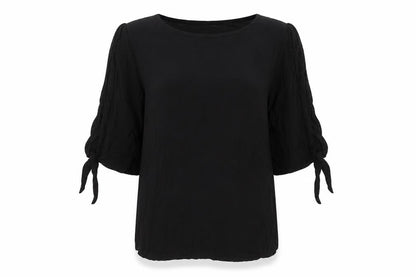 Womens UK Size 10 H&M Black Basic Blouse