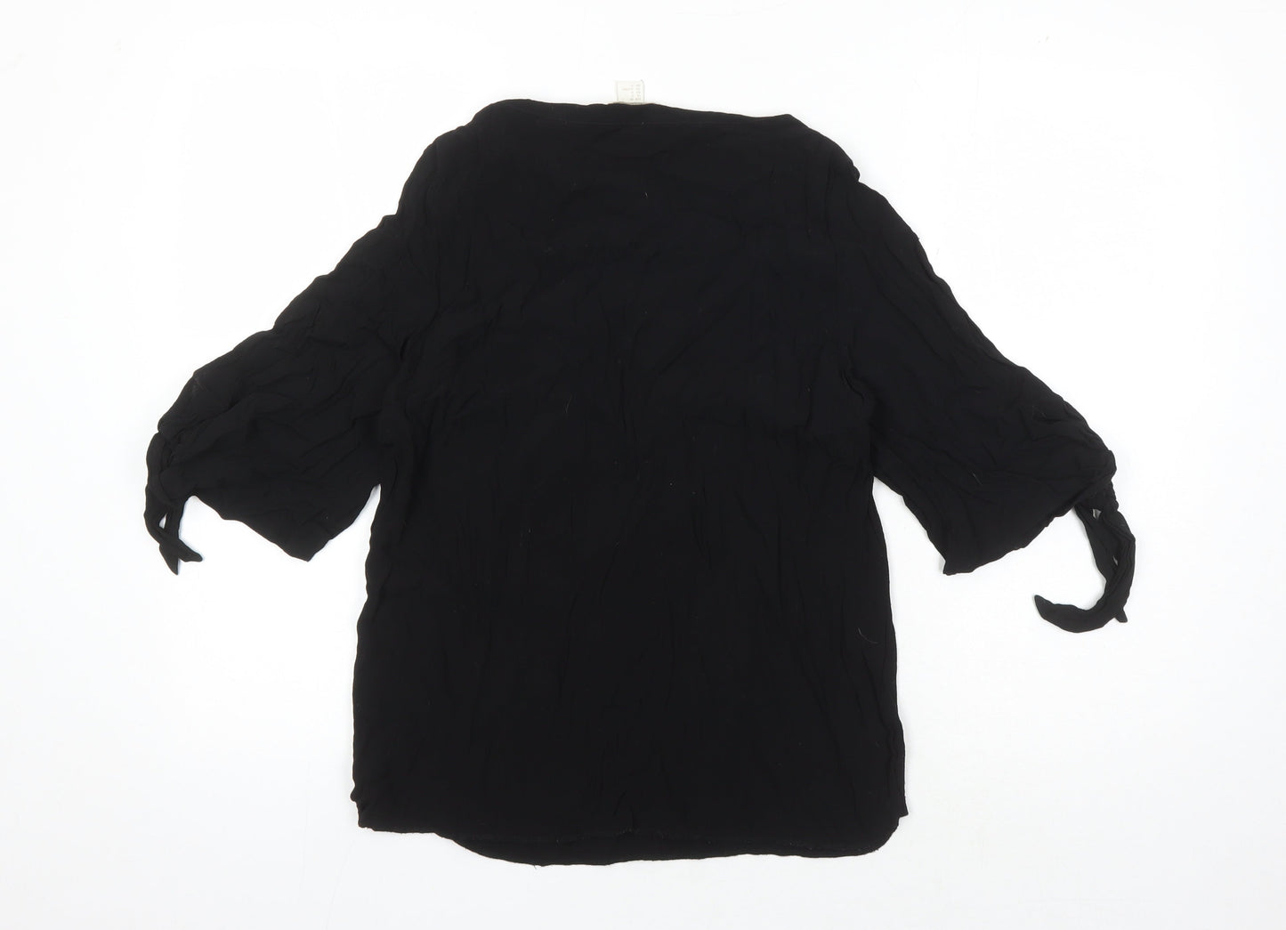 Womens UK Size 10 H&M Black Basic Blouse