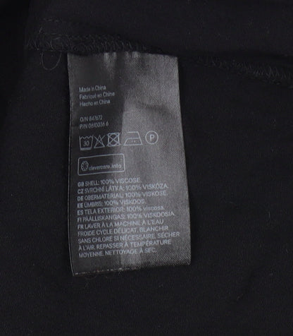 Womens UK Size 10 H&M Black Basic Blouse