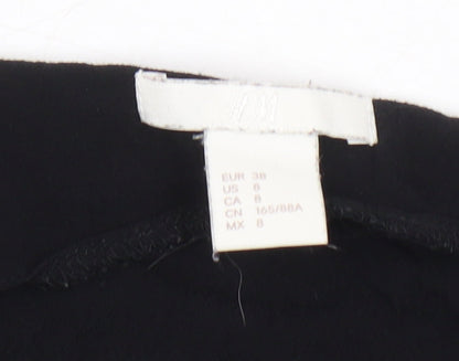 Womens UK Size 10 H&M Black Basic Blouse