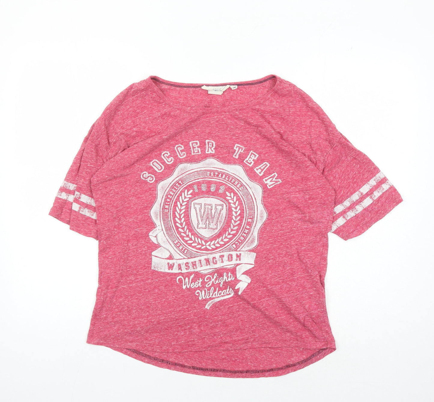 L.O.G.G. Pink Crew Neck T-Shirt M Unisex Casual Sports