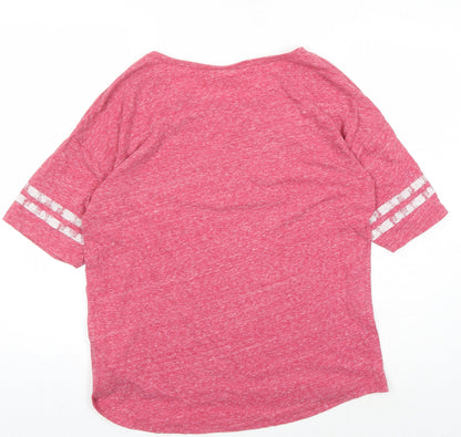 L.O.G.G. Pink Crew Neck T-Shirt M Unisex Casual Sports