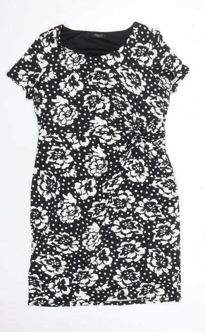 Precis Petite Women's Black Floral Dress, Size 18