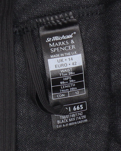 Marks & Spencer Women's Black Striped Pencil Skirt, Size 14