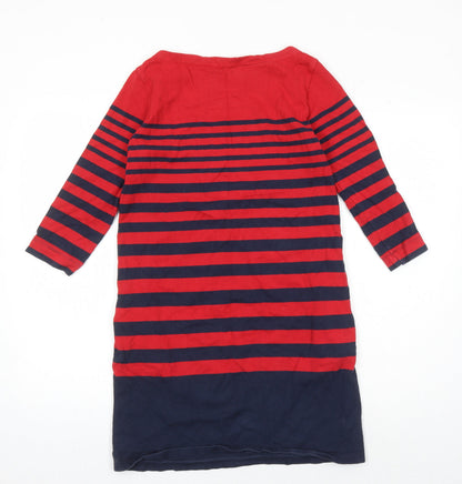 UNIQLO Women's Red & Blue Striped Shift Dress S