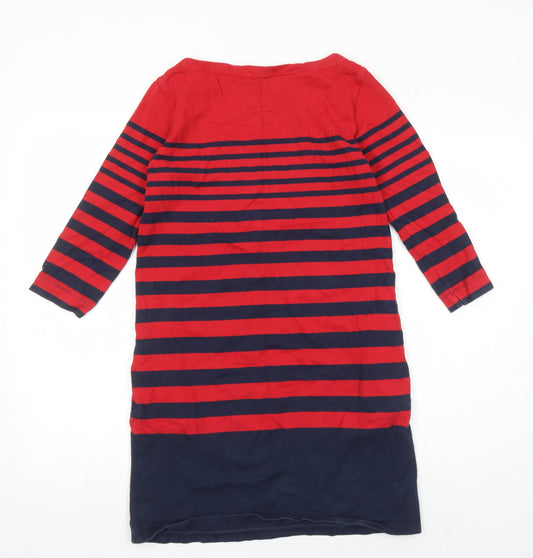 UNIQLO Women's Red & Blue Striped Shift Dress S