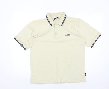 Umbro Men's Beige Polo Shirt M Casual Short Sleeve