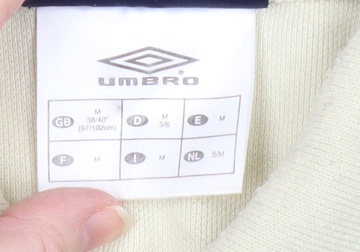 Umbro Men's Beige Polo Shirt M Casual Short Sleeve