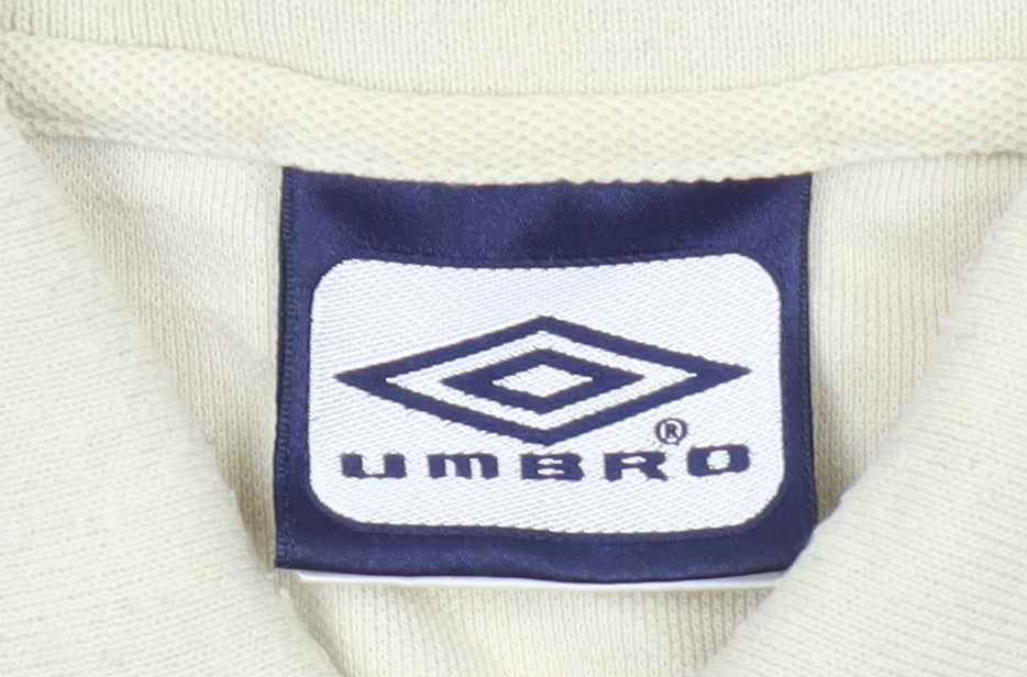 Umbro Men's Beige Polo Shirt M Casual Short Sleeve