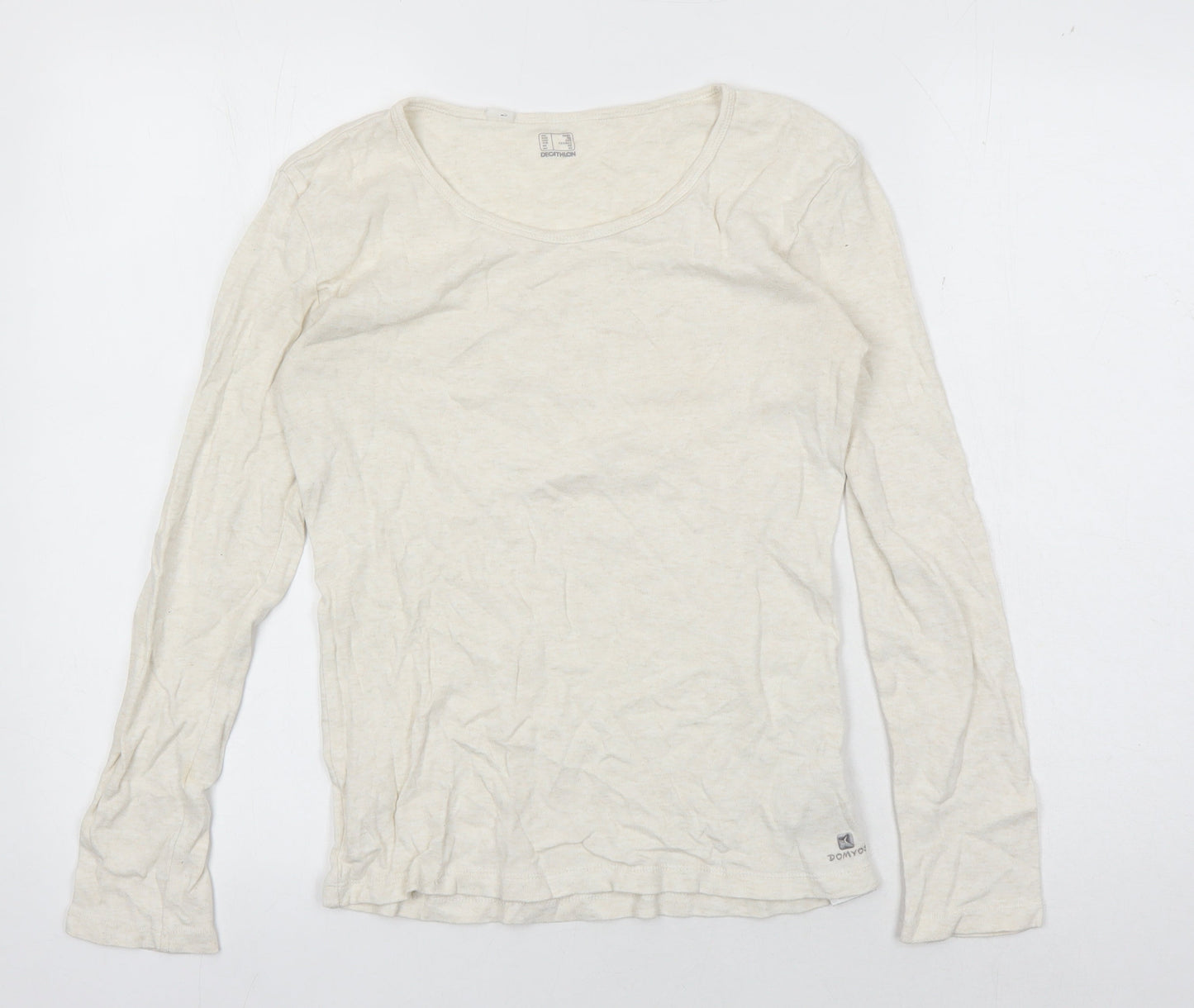 Decathlon Women Beige Basic Jersey Top XL
