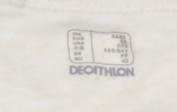 Decathlon Women Beige Basic Jersey Top XL