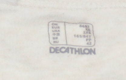 Decathlon Women Beige Basic Jersey Top XL