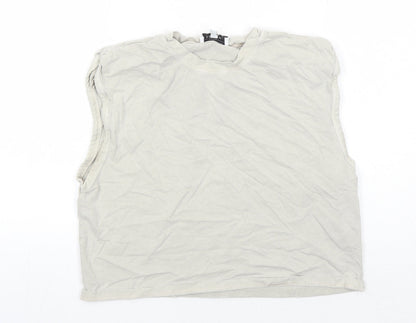 & Other Stories Women's Beige Sleeveless Cotton Tank