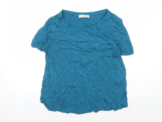 Womens UK Size M Oasis Blue Basic T-Shirt