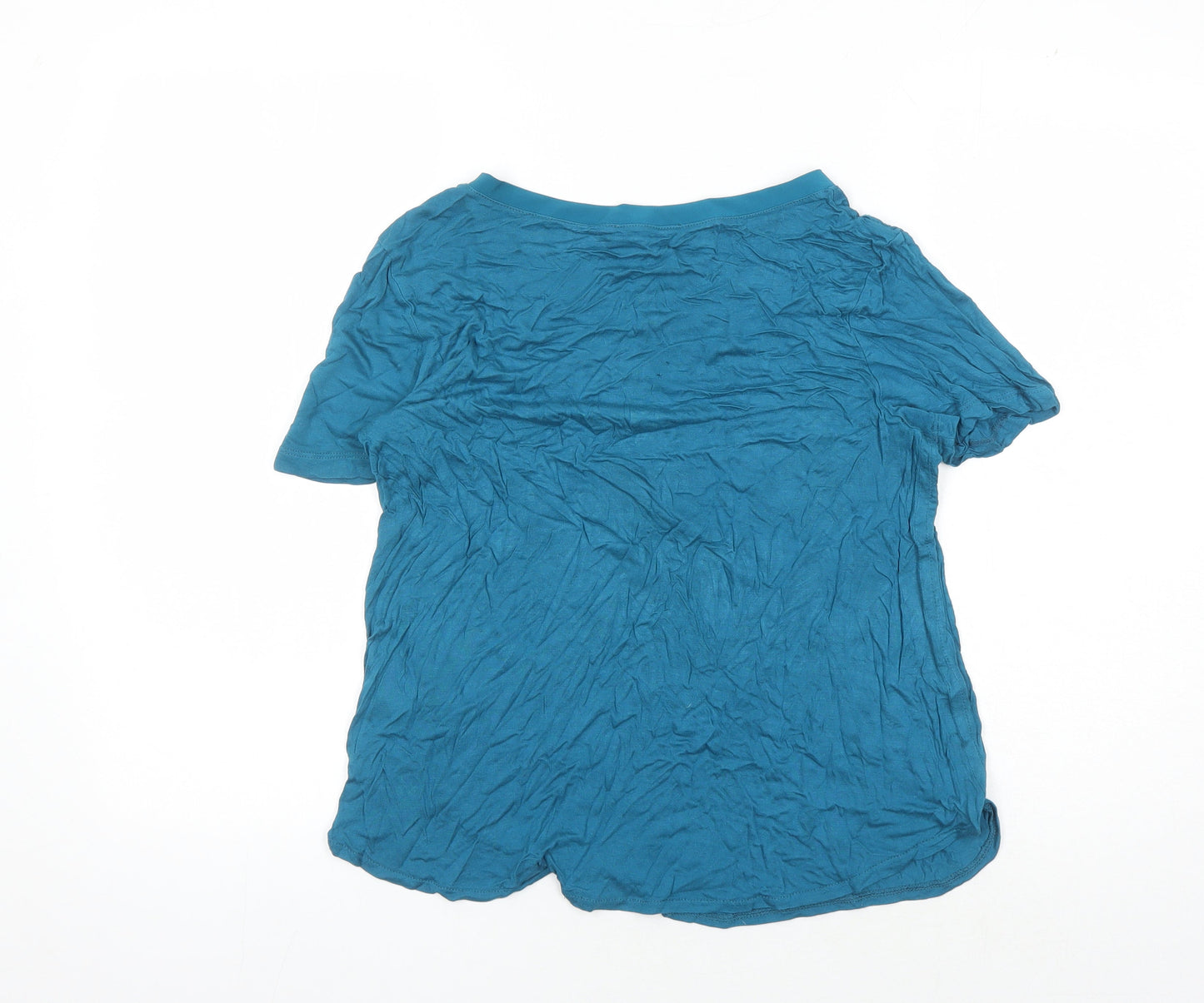 Womens UK Size M Oasis Blue Basic T-Shirt
