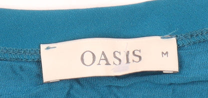 Womens UK Size M Oasis Blue Basic T-Shirt