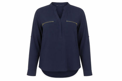 Womens UK Size 12 NEXT Blue Basic Blouse