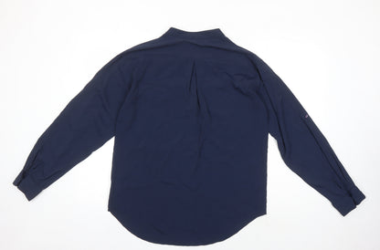 Womens UK Size 12 NEXT Blue Basic Blouse
