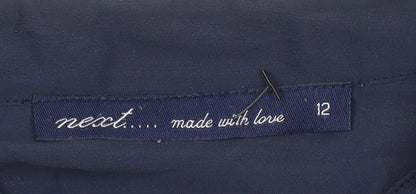 Womens UK Size 12 NEXT Blue Basic Blouse