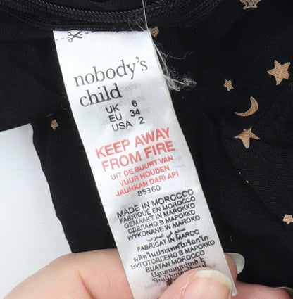 Womens UK Size 6 Nobody's Child Relaxed Fit  Black Trousers