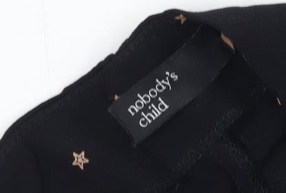 Womens UK Size 6 Nobody's Child Relaxed Fit  Black Trousers