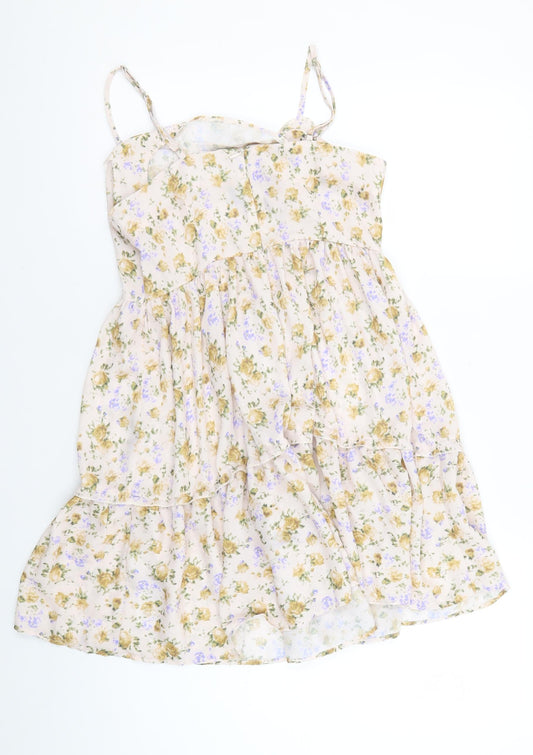 Boohoo Women's Floral Slip Dress UK 8 Multicoloured