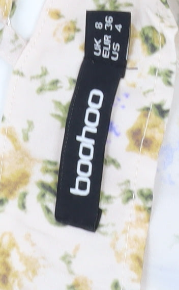 Boohoo Women's Floral Slip Dress UK 8 Multicoloured