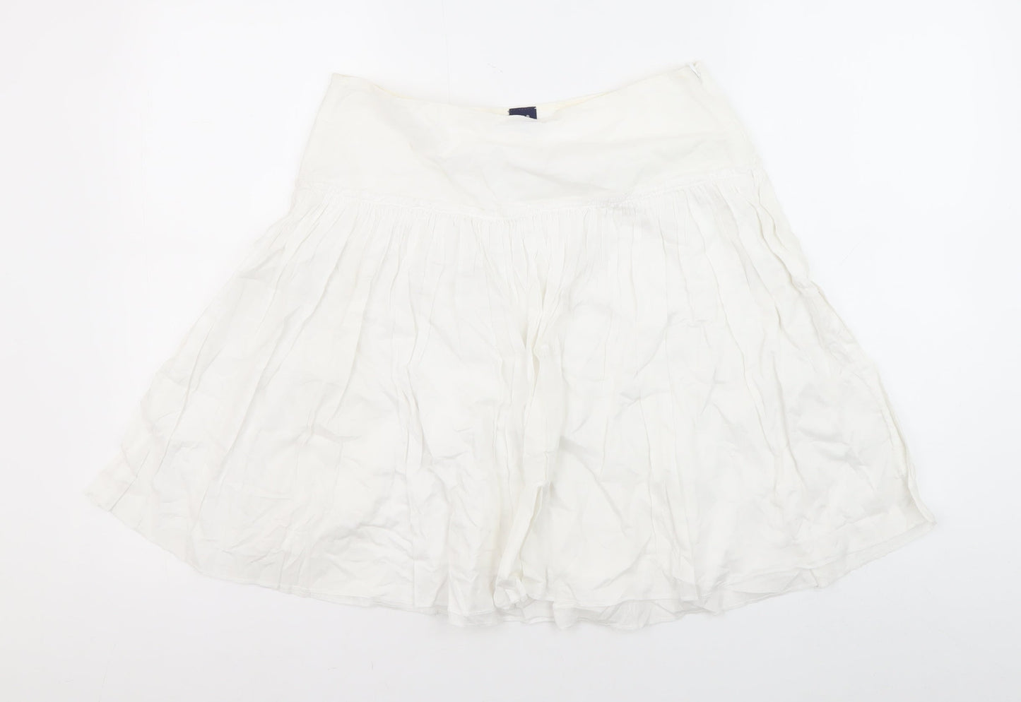 Gap Women's White A-Line Skirt Size 4 Cotton Casual