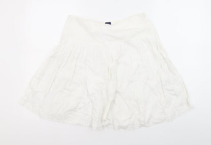 Gap Women's White A-Line Skirt Size 4 Cotton Casual