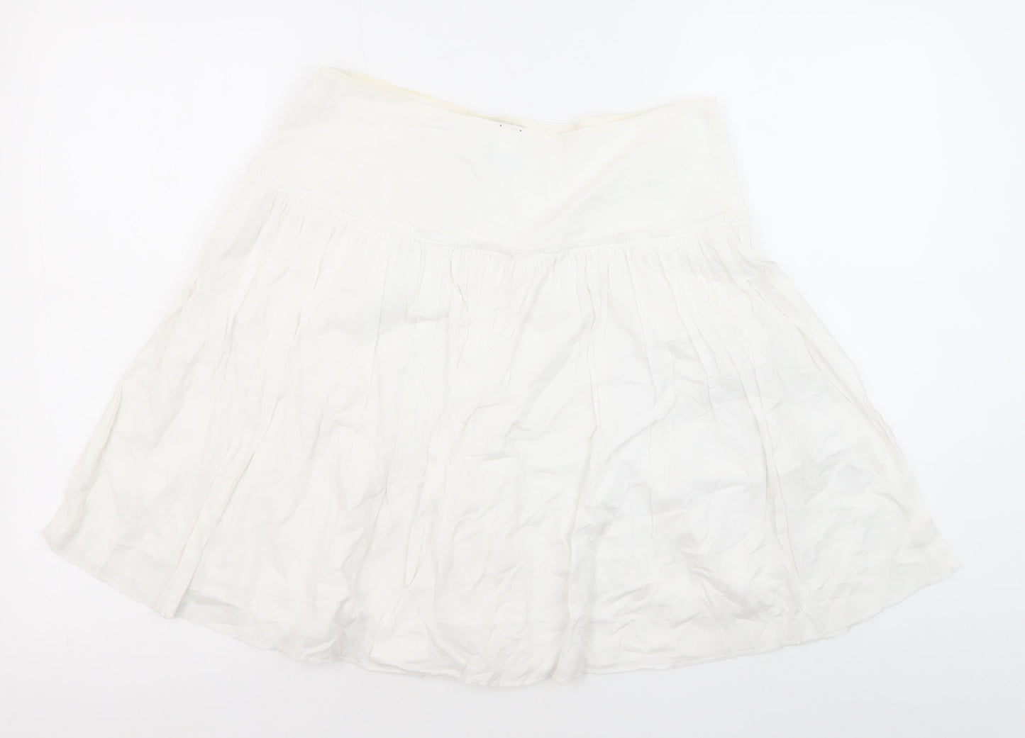 Gap Women's White A-Line Skirt Size 4 Cotton Casual