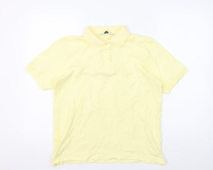 Jumper Men's Yellow S Polo Shirt with Collared Neck