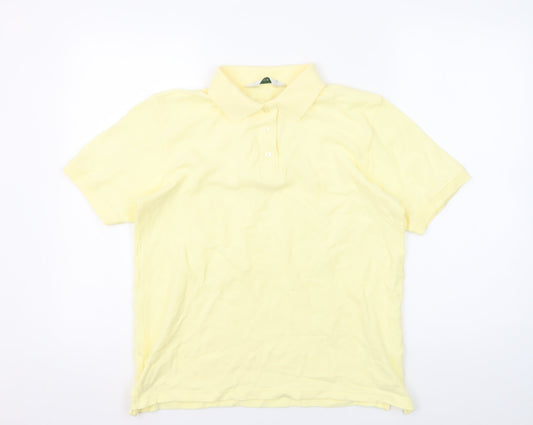 Jumper Men's Yellow S Polo Shirt with Collared Neck