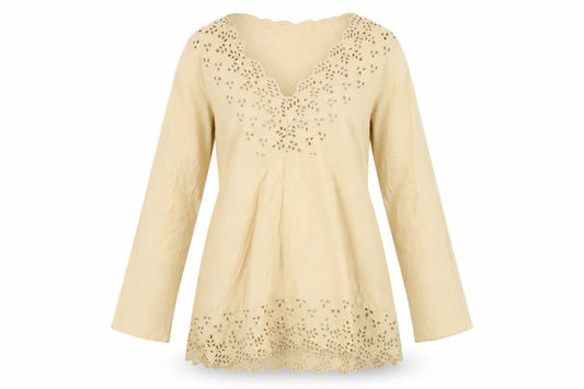 Womens UK Size S Banana Republic Beige Tunic Blouse