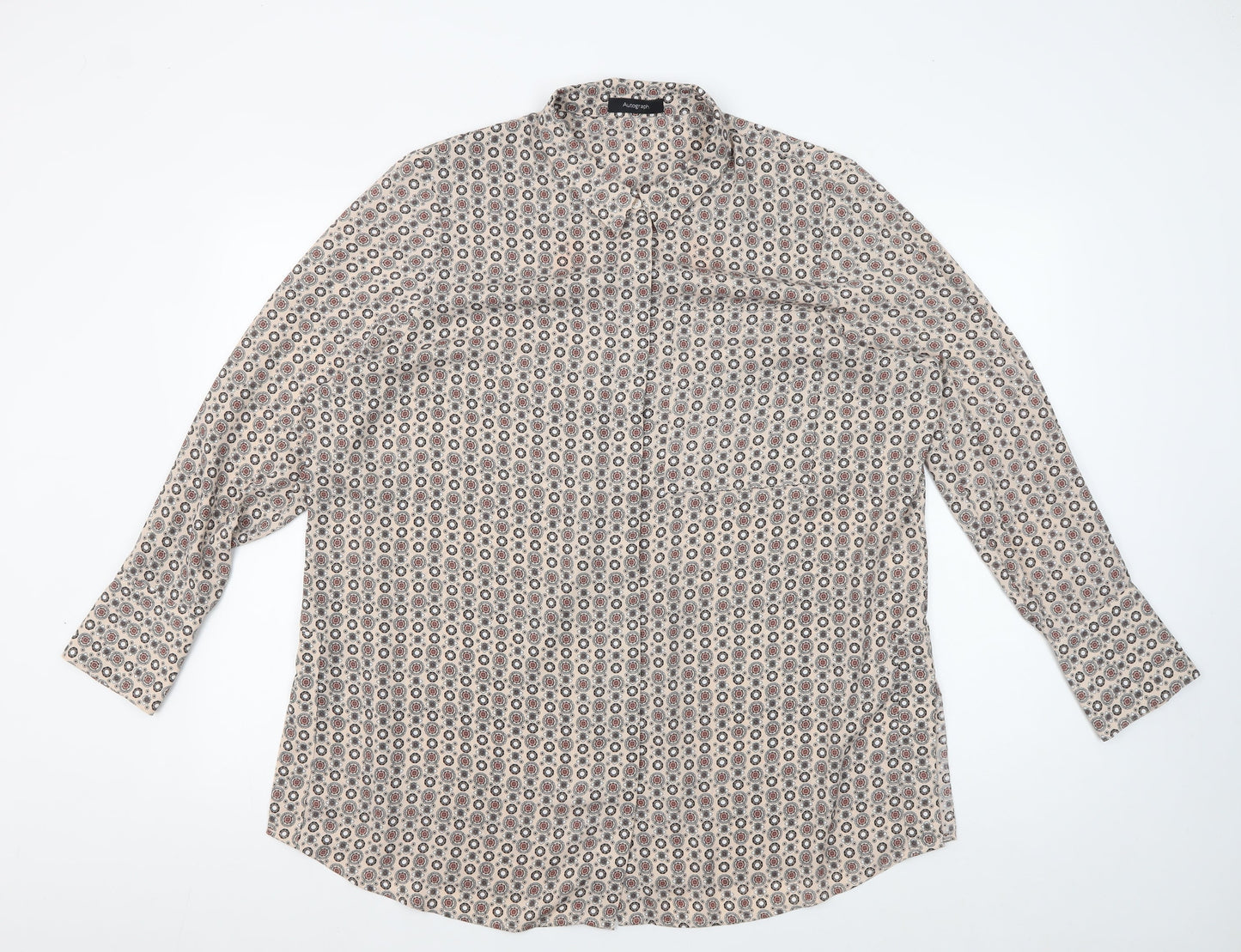 Womens UK Size 20 Marks and Spencer Multicoloured Basic Button-Up
