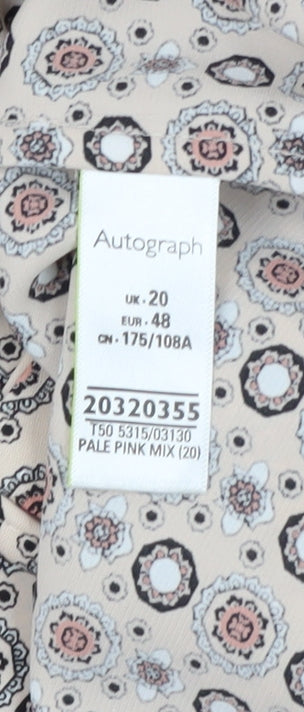 Womens UK Size 20 Marks and Spencer Multicoloured Basic Button-Up